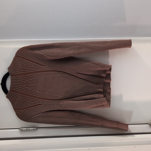 French Connection Simona Ribbed Mock Neck Sweater in Camel/Glazed Ginger - Picture 1 of 4
